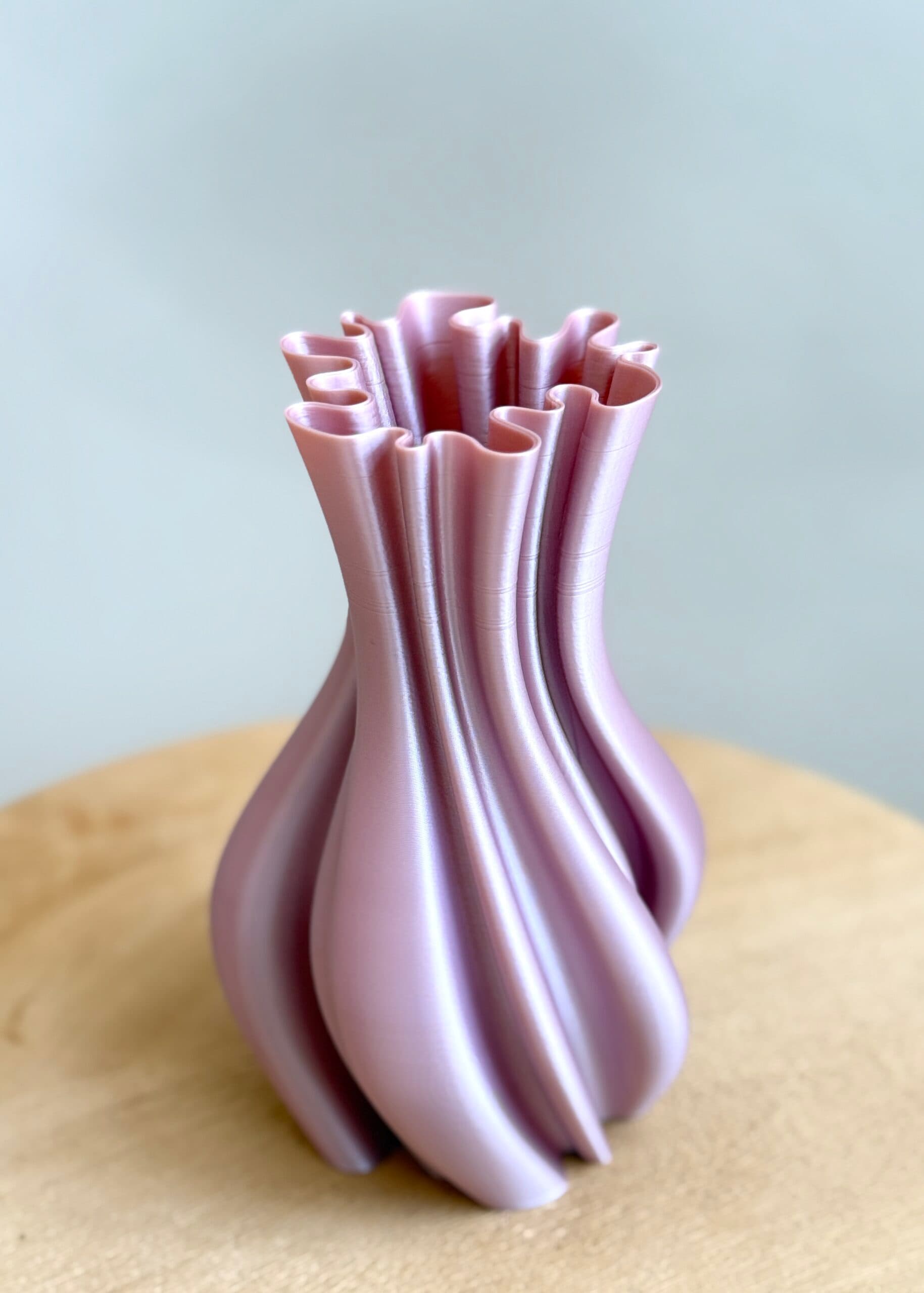 3D geprint vaasje kleur Silk Rose Gold 18cm 3