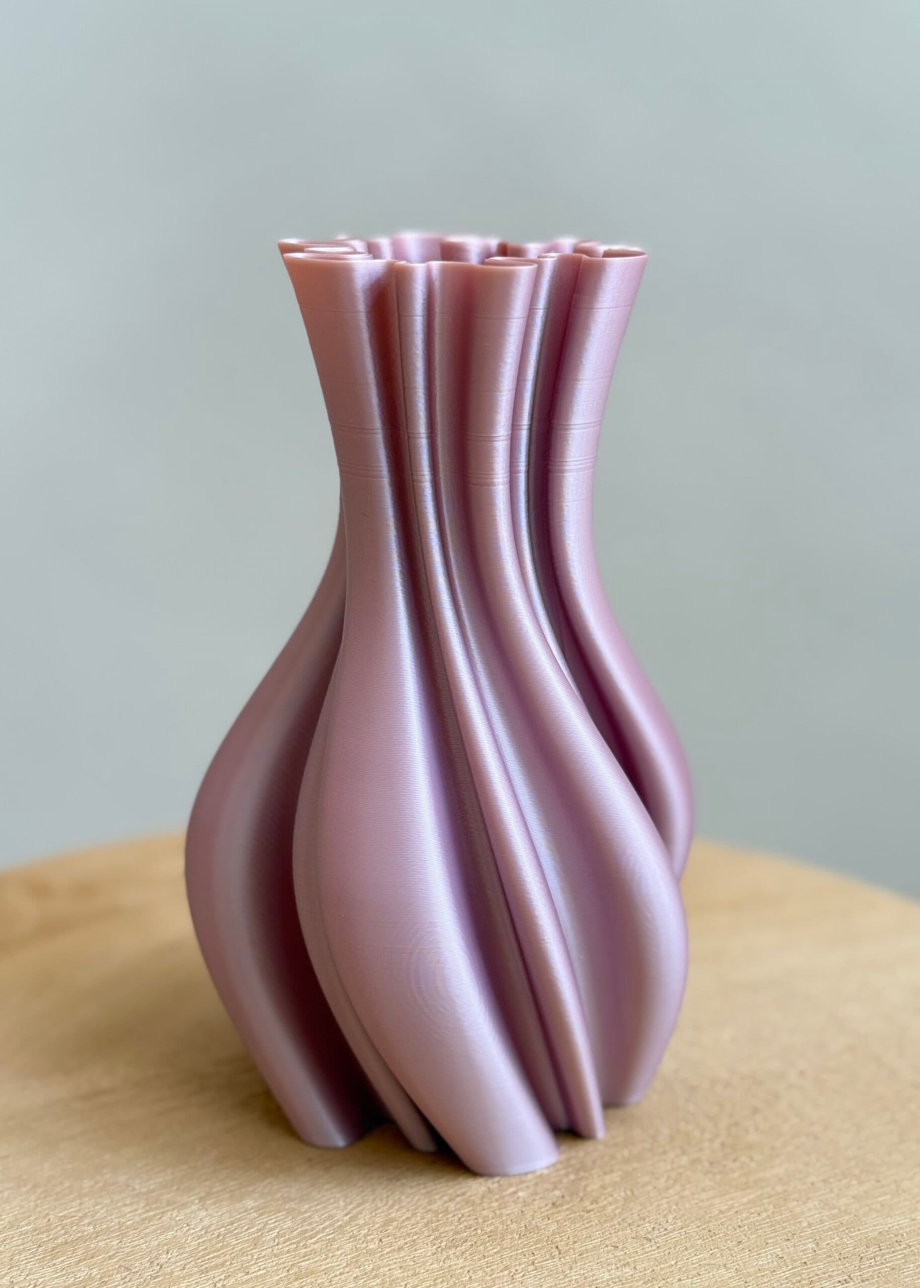 3D geprint vaasje kleur Silk Rose Gold 18cm