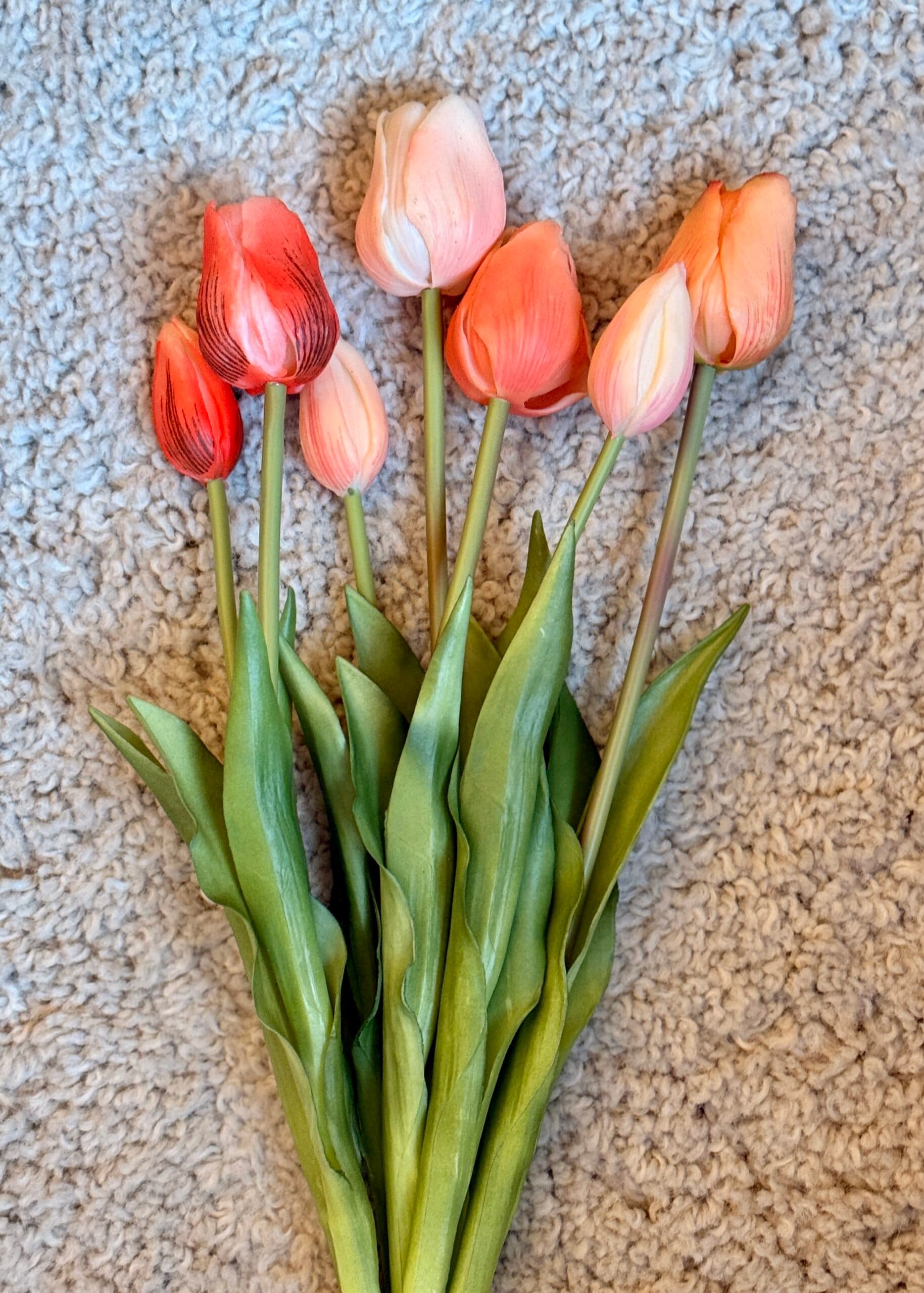 Bosje 7 kunsttulpen oranje 47cm 2