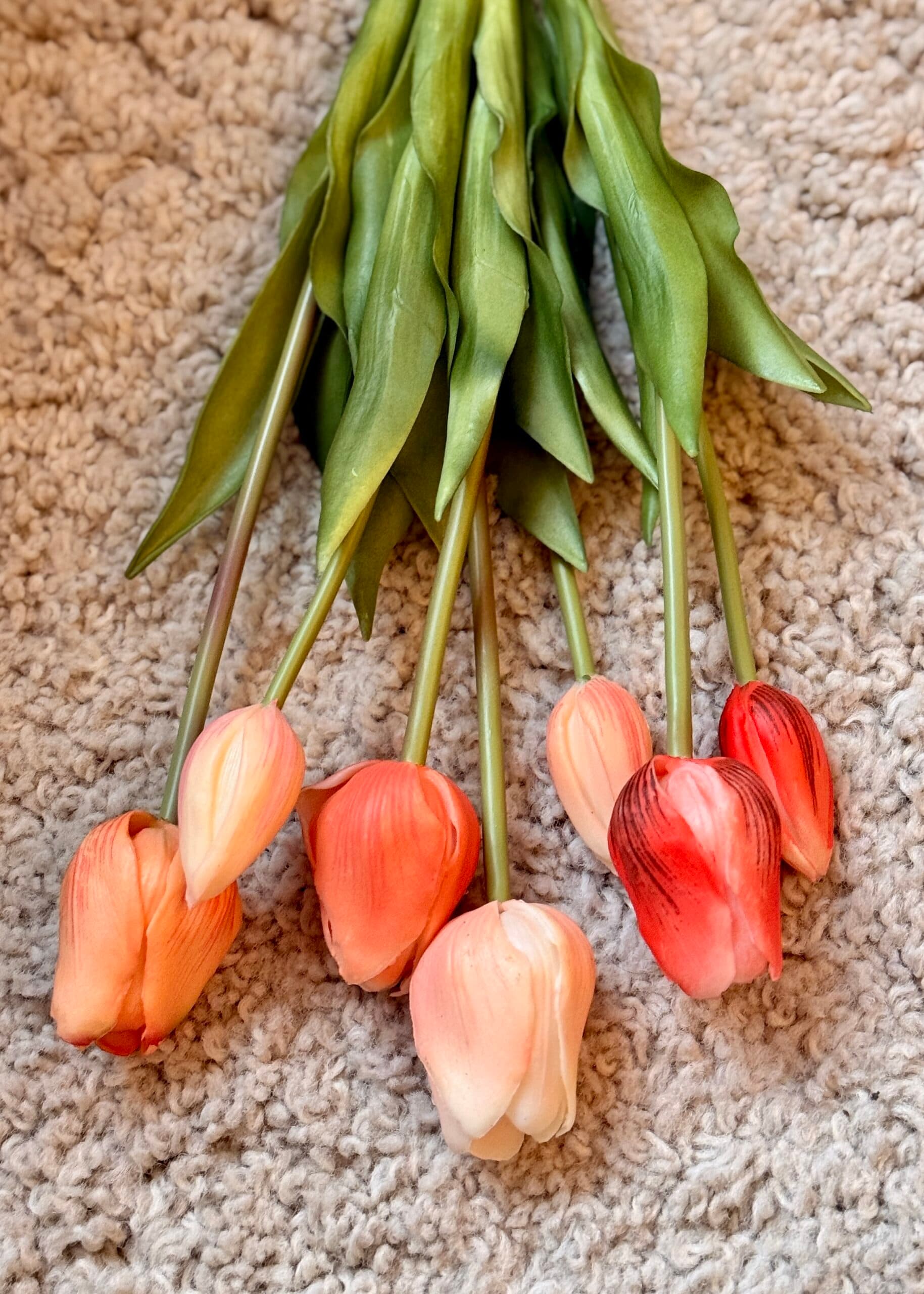 Bosje 7 kunsttulpen oranje 47cm