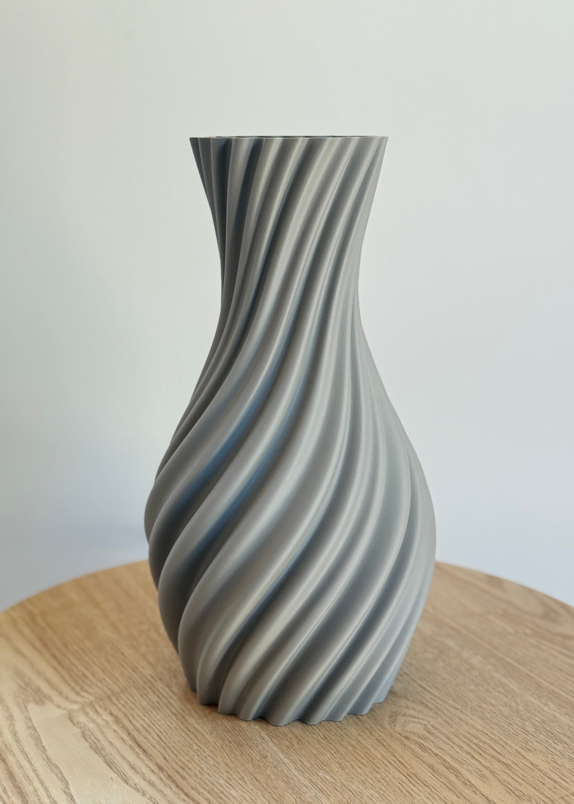 3D geprinte vaas warm grey 33cm