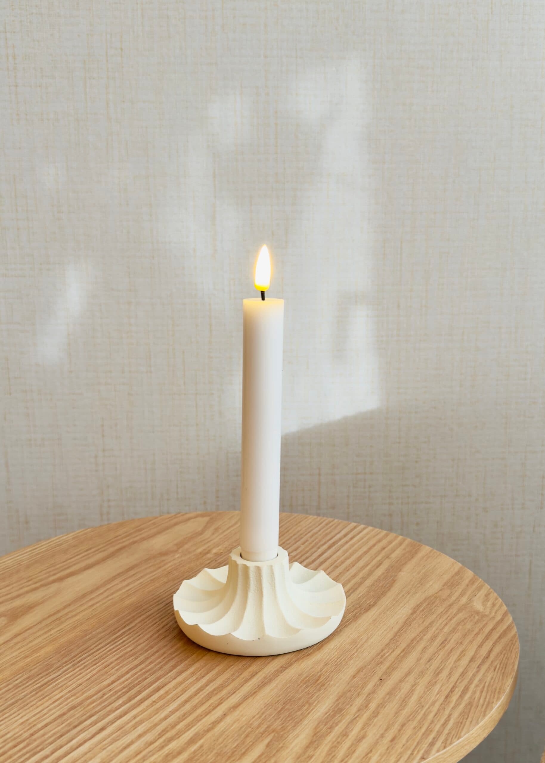 LED dinerkaars cream H15cm (set van 2) 3