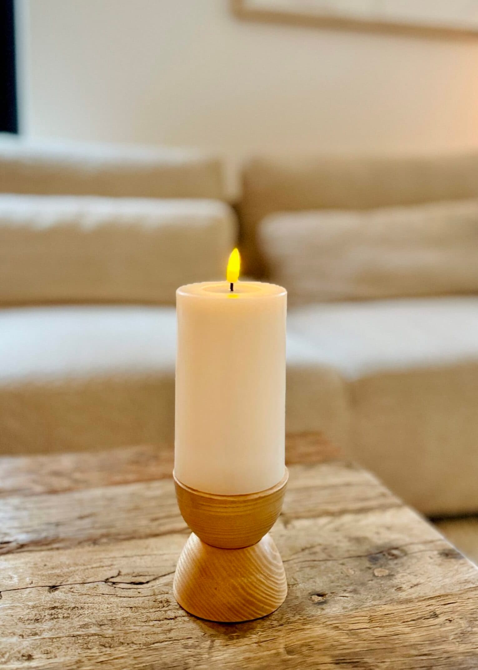 Luxe houten waxinelichthouder 3