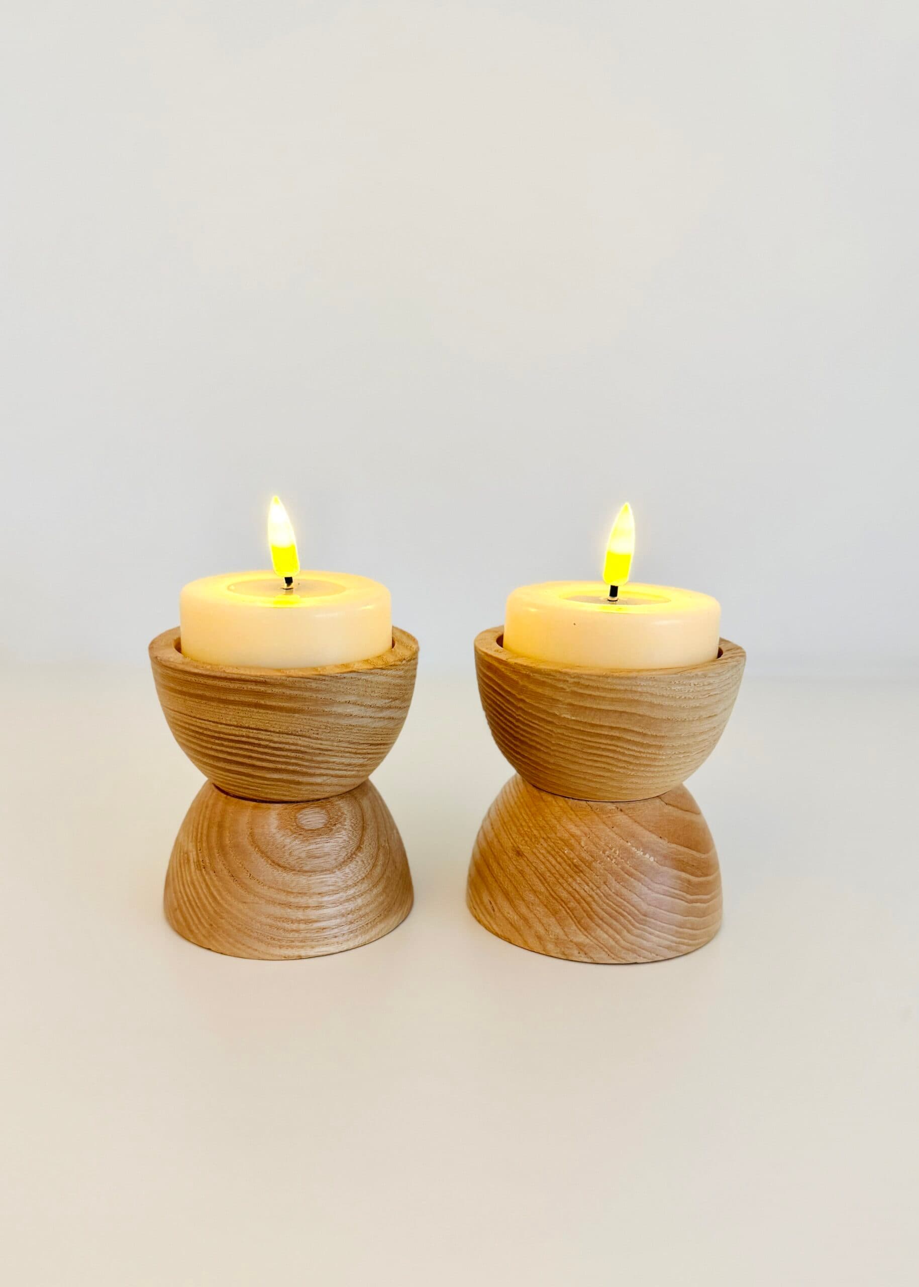 Luxe houten waxinelichthouder 2