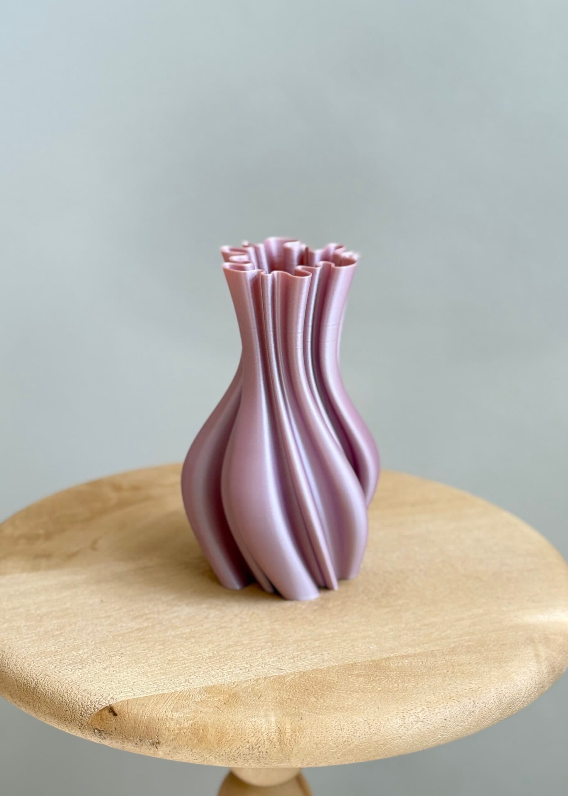 3D geprint vaasje kleur Silk Rose Gold 18cm 5