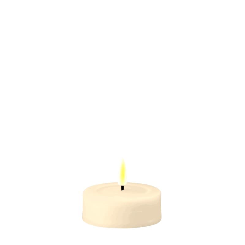 2x LED waxinelichtjes cream, groot 2